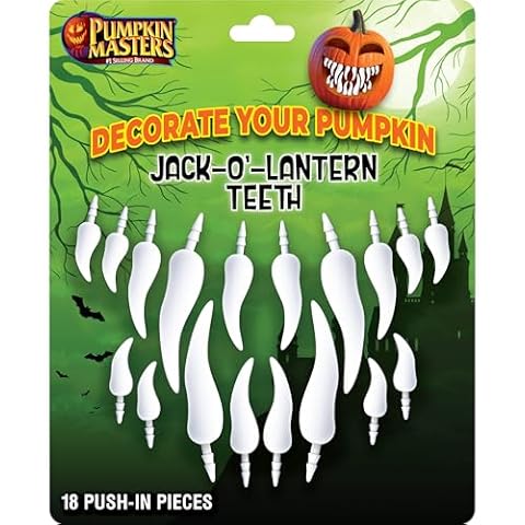 Pumpkin Masters Premium Jack-O-Lantern Teeth – Easy-to-Insert Teeth for Creating Unique and Spooky Pumpkin Designs Cover