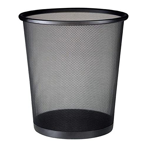 Lixeira Redonda, Metal Aramado, 10,5 l, Preta, Ref. LI509, By Office