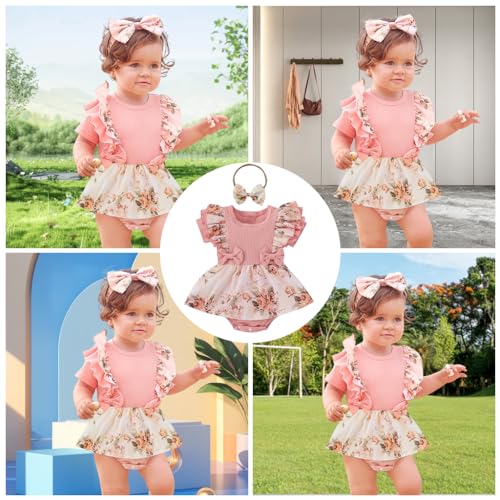 Image of Zibuyu Baby Girl Clothes with Bow Headband