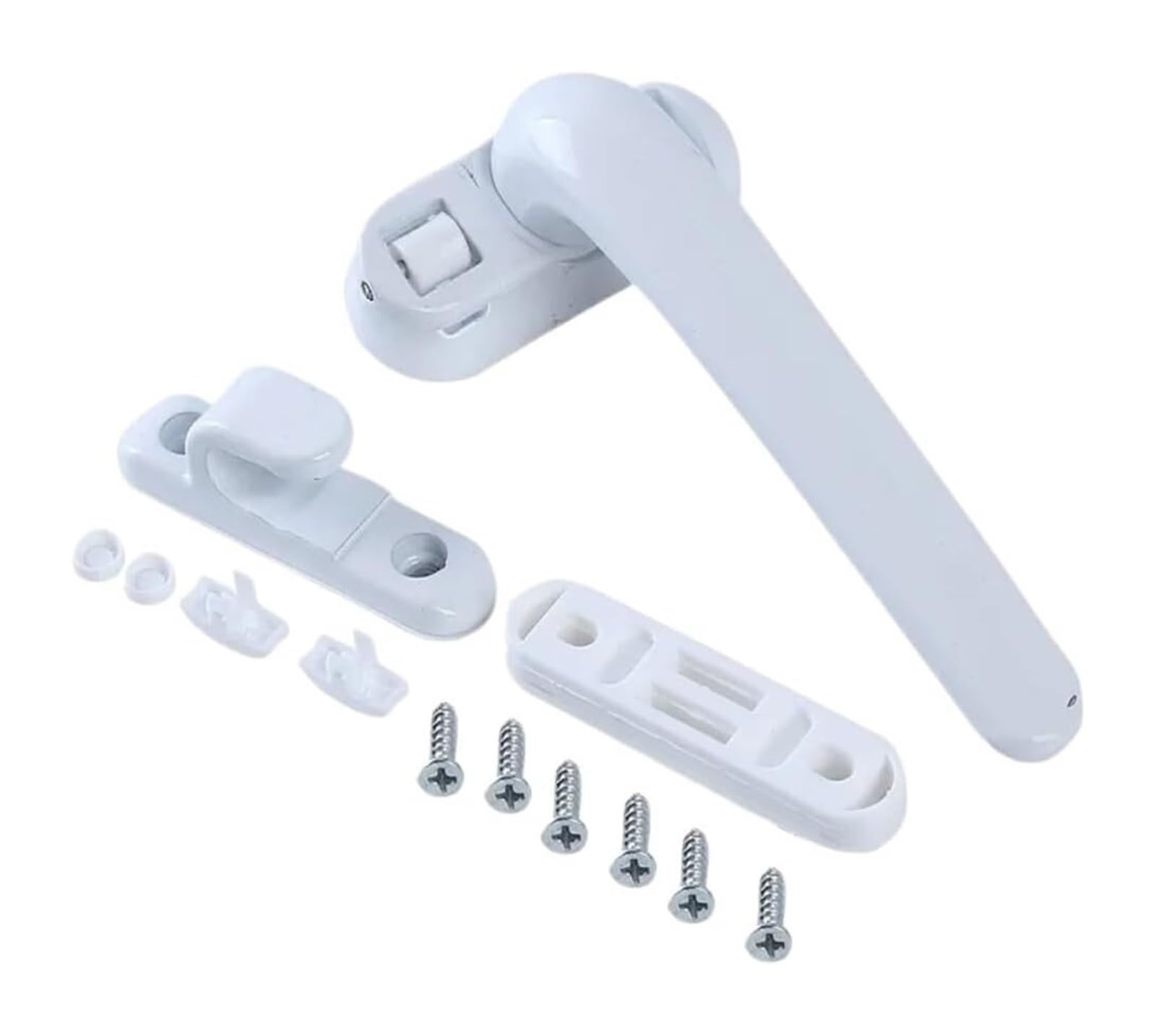 Window Handle Universal Aluminum Alloy Lock Casement Wheel(White Right)
