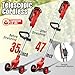 SHALL 24V Cordless Weed Wacker, 3-in-1 Electric Weed Eater Grass String Trimmer Edger, Telescopic Brush Cutter, 2 x 1.5Ah Battery Powered Lawn Mower with 3 Types Blades & Wheels for Yard Garden