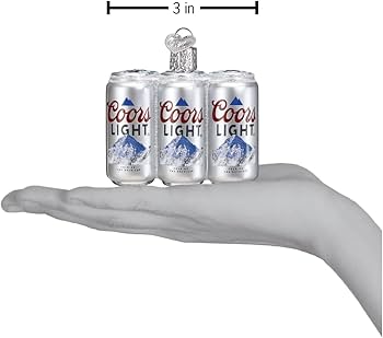 クアーズ（Coors） ビール　ミニカー Amazon.co.jp: Old World Christmas Coors Light 6個パック ガラス吹き
