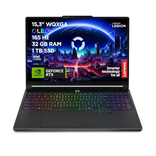 Lenovo Legion 5i Gaming AI Laptop | 15.3 WQXGA OLED 165Hz | Intel Core Ultra 7 356H | 32GB RAM | 1TB SSD | NVIDIA GeForce RTX 5060 | Windows 11 | QWERTZ | Schwarz | 3 Monate GamePass