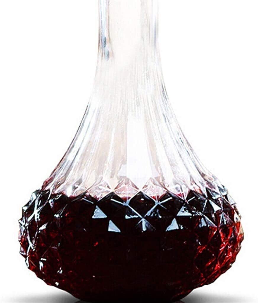 Karafka do whisky i zestaw kieliszków karafka do wina moda kreatywne bezołowiowe karafki ze szkła kryształowego w kształcie diamentu budzenie karafka do wina aerator