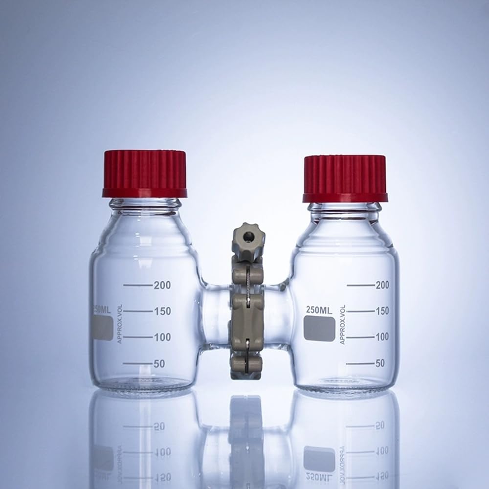 Najnowszy dwukomorowy reaktor MFC do elektrolizy mikrobiologicznej - przyrząd laboratoryjny o wysokiej zawartości szkła borokrzemowego(500ml)
