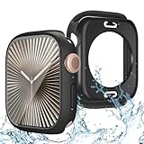 YIJDACASE 3 in 1 Waterproof Case for Apple Watch Series 10 Screen Protector 42mm Accessories Built-in Tempered Glass Film,Front and Back PC Bumper 360° Protective Face Cover Compatible iWatch 42mm