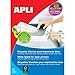 Apli 002525 Lot de 250 Etiquettes laser 105 x 37 mm Blanc