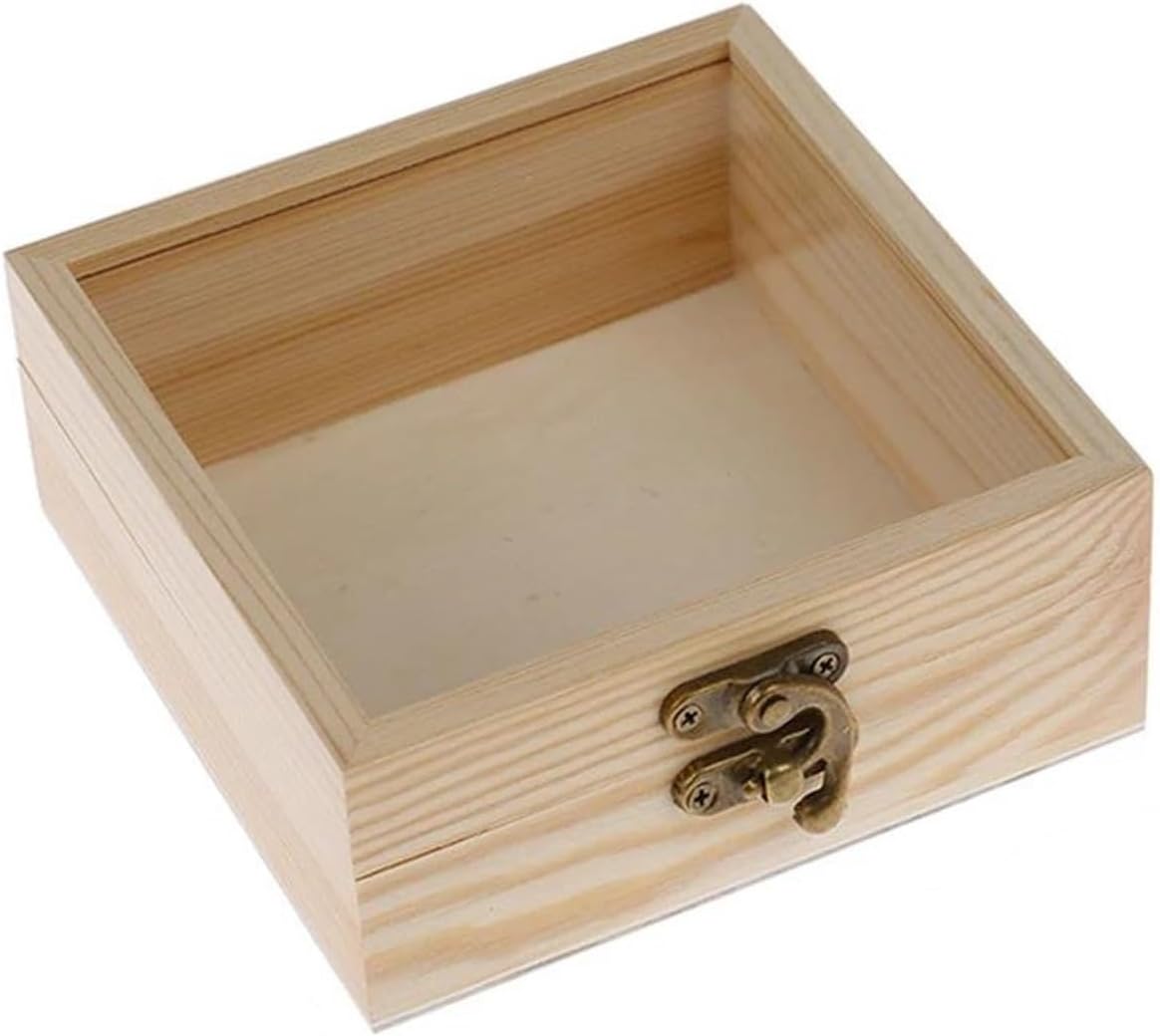 Wooden Jewelry Box - Clamshell Design Storage Case for Necklaces & Accessories - Elegant Desktop Organizer for Home Decor & Gift