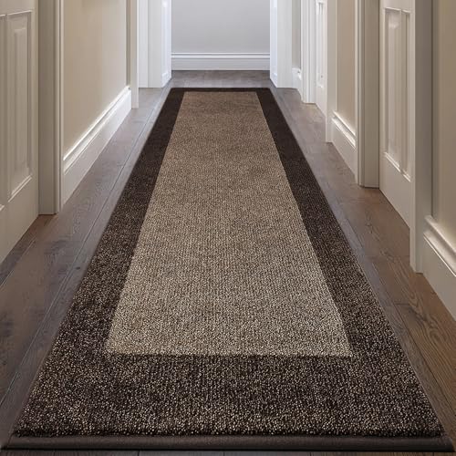 Image of Machine Washable Kitchen Rug 32 inch x 84 inch, Non Slip Kitchen Mat for Floor, Absorbent Entrance Runner Rug for Bedroom, Hallway, Bathroom, Door (Roll Packing)