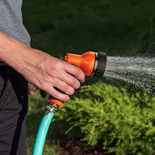AUTOMAN-Garden-Hose-Nozzle,ABS Water Spray Nozzle with Heavy Duty 7 Adjustable Watering Patterns,Slip Resistant for Watering Plants,Lawn& Garden,Washing Cars,Cleaning,Showering Pets - Orange by AUTOMAN - Image 5