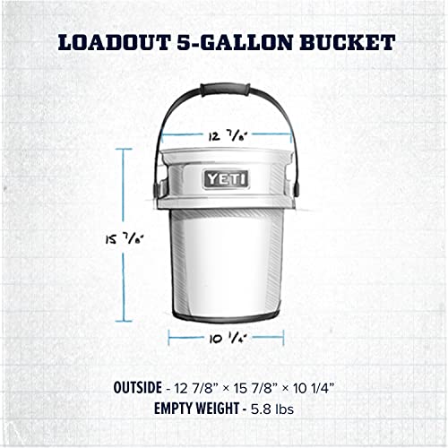 Image of YETI Loadout 5-Gallon Bucket, Impact Resistant Fishing /Utility Bucket