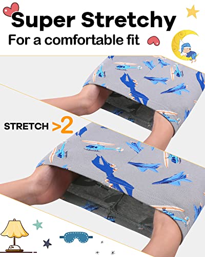 Image of DAUGHTER QUEEN Boys Pajamas 4 Pieces Long Set 100% Cotton Sleepwear Size 18 Months-12 Years