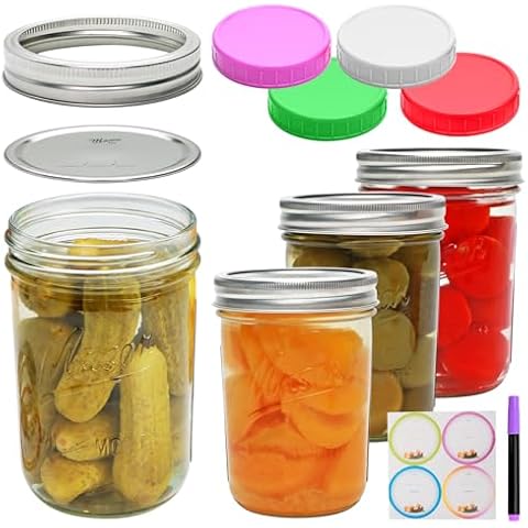 Woaiwo-q 4 Pack 16oz Mason Jars Cover
