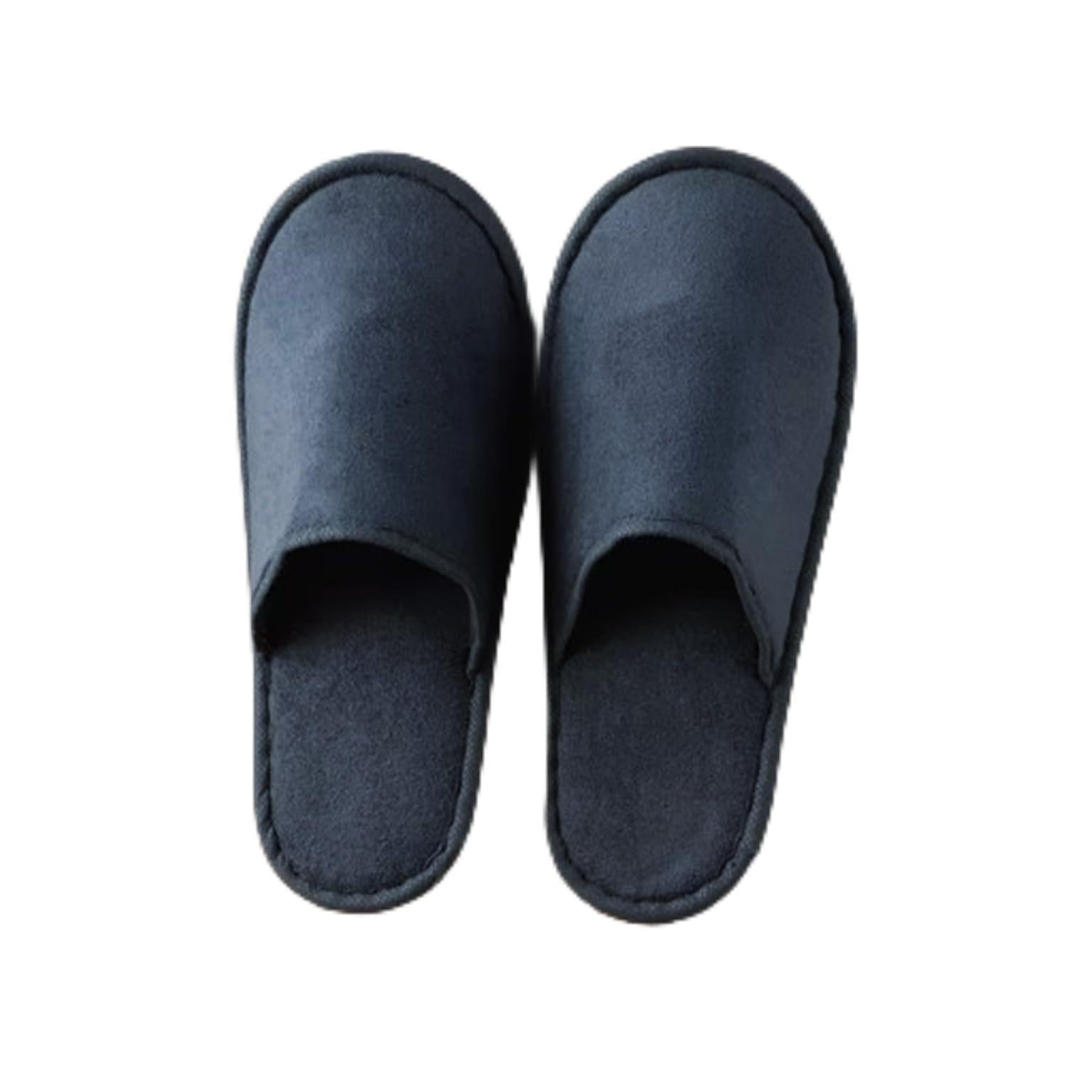 50 Paia Pantofole Monouso Tessuto Unisex Antiscivolo per Hotel Spa Viaggi | Ciabatte Usa E Getta Leggere Traspiranti Suola Spessa Bianco Nero Taglia 42 Adulti