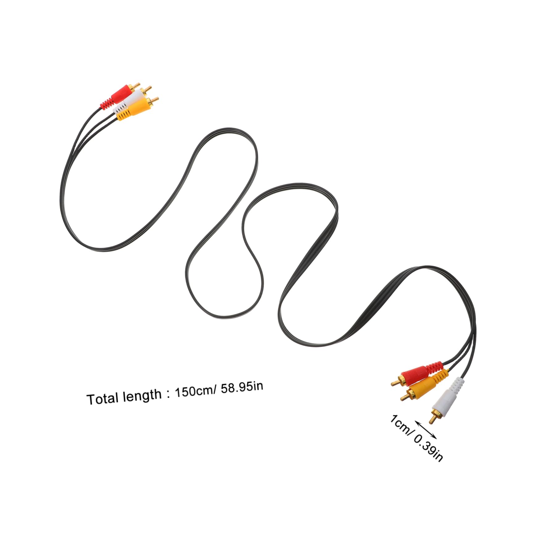 HOLIDYOYO 3Pair Audio Video Cable with Plated Connectors Lotus Head for DVD and Multimedia Devices Lossless Signal Transmission