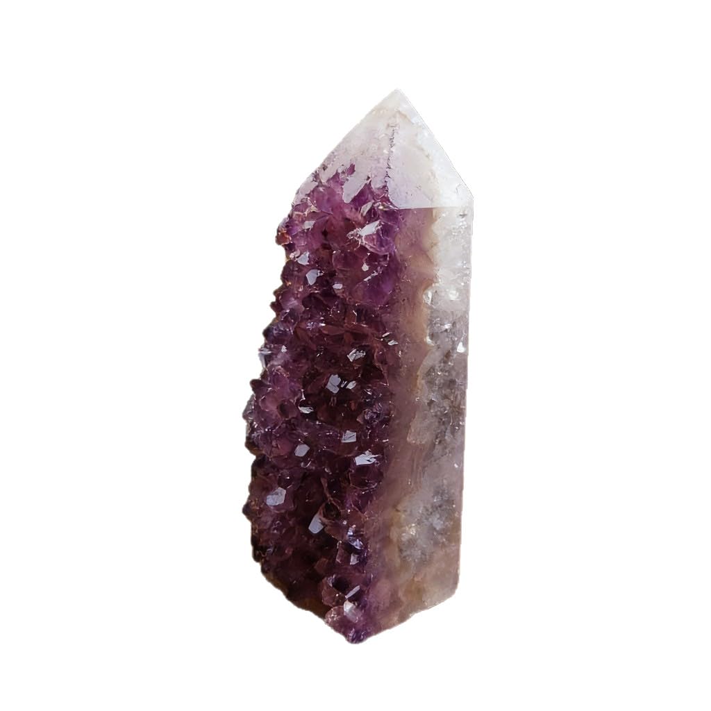 Hhctebec One Color Natural Amethyst Cluster Column Desktop Decor Crystal Healing Feng Shui,Healing Stone,100~200G