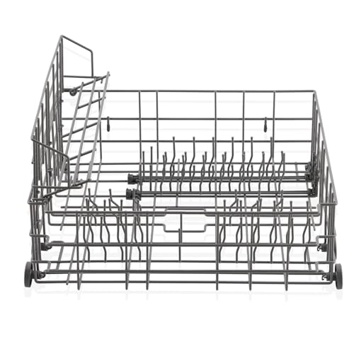 Upgraded W10139223 Dishwasher Lower Rack Replacement Parts for Maytag Jennair Dishwasher Rack MDBD820AWW MDC5100AWB Lower Dishrack Maytag Dishwasher Bottom Rack Drawer Assembly Basket Wheels