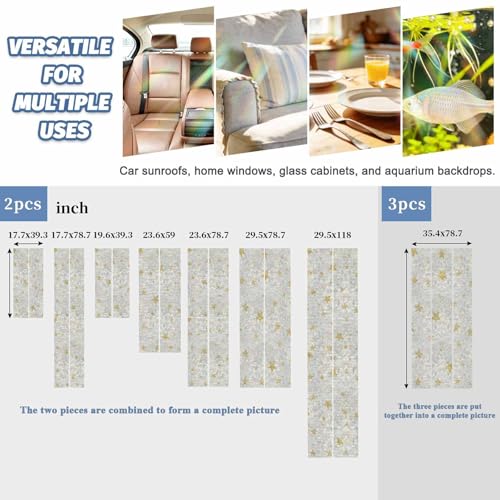 Película Decorativa Rainbow Beige Dorado para Ventanas 2 Piezas miniatura 5