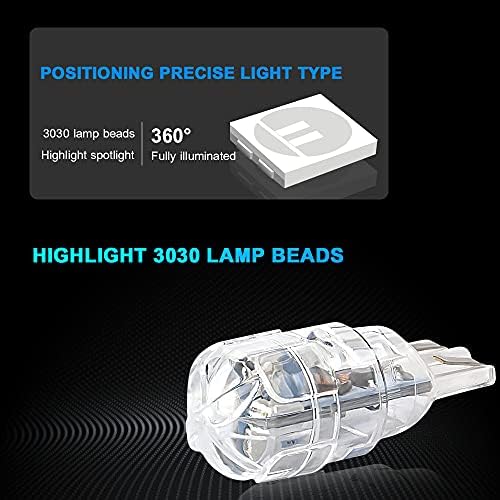 4 Pack Blue T10 501 W5W Car LED Bulbs,3030 SMD 8-LED 194 168 LED Bulb With Canbus Universal for Car LED Interior Lights Parking Light Reserve Light Side Light Door Light Number Plate Light 12-24V