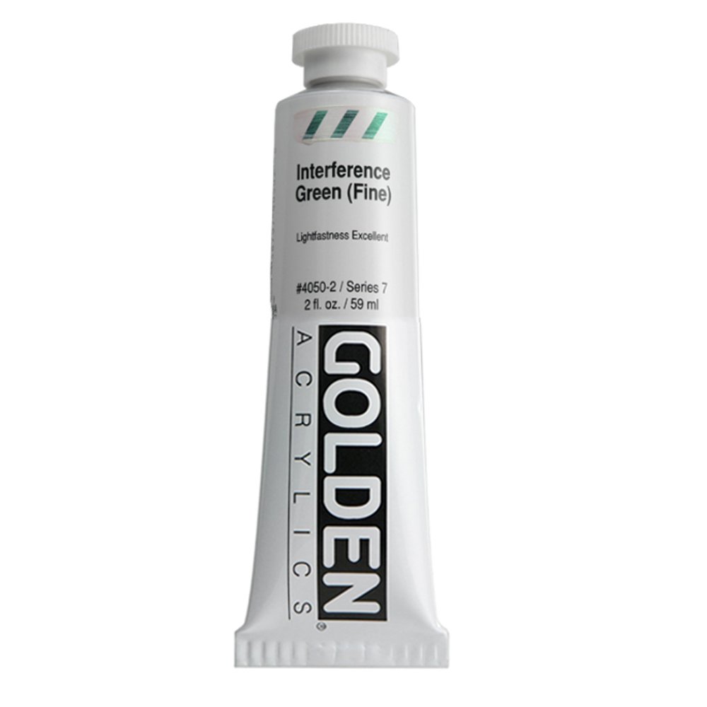 Golden Acrylic 2 Oz Interference Green (fine)