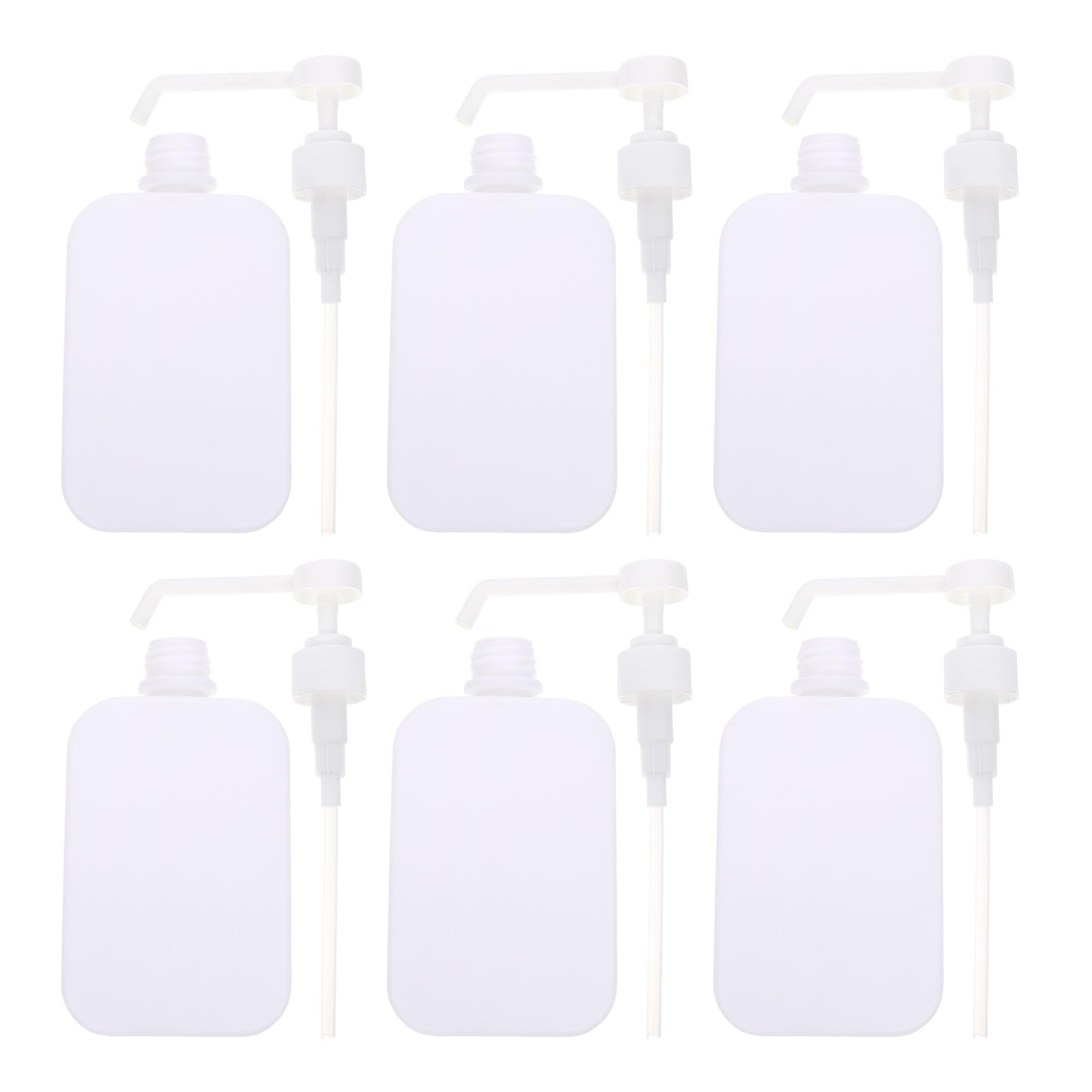 6Pcs 500Ml Refillable Hand Soap Pump Bottles with Long Nozzle Sprayers, Empty Foaming Spray Dispenser Bottles for Bathroom and Kitchen Use