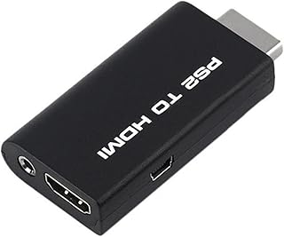 Adaptador conversor de áudio e vídeo PS2 para HDMI com saída de áudio de 3,5 mm para produto eletrônico prático HDTV