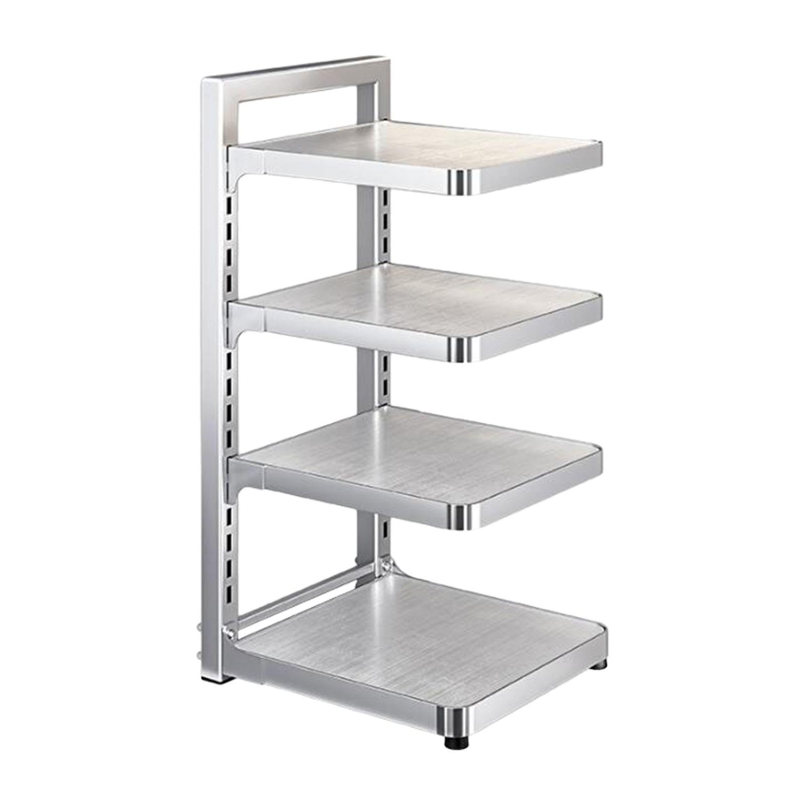 Estante Organizador para Sartenes Y, de Acero Inoxidable, Ajustable, con Estructura Robusta, Ideal para Colocar sobre La Encimera, tal como se describe, 4 Niveles