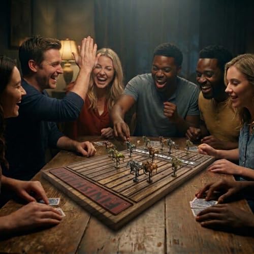 Juego de Mesa Horse Racing Game con Caballos de Metal miniatura 5