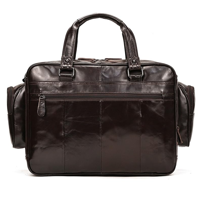 HBJWOV Men's Briefcase Large Capacity Business Oversized Computer Bag Leather Handbag Cowhide Multi-purpose Travel Bag2