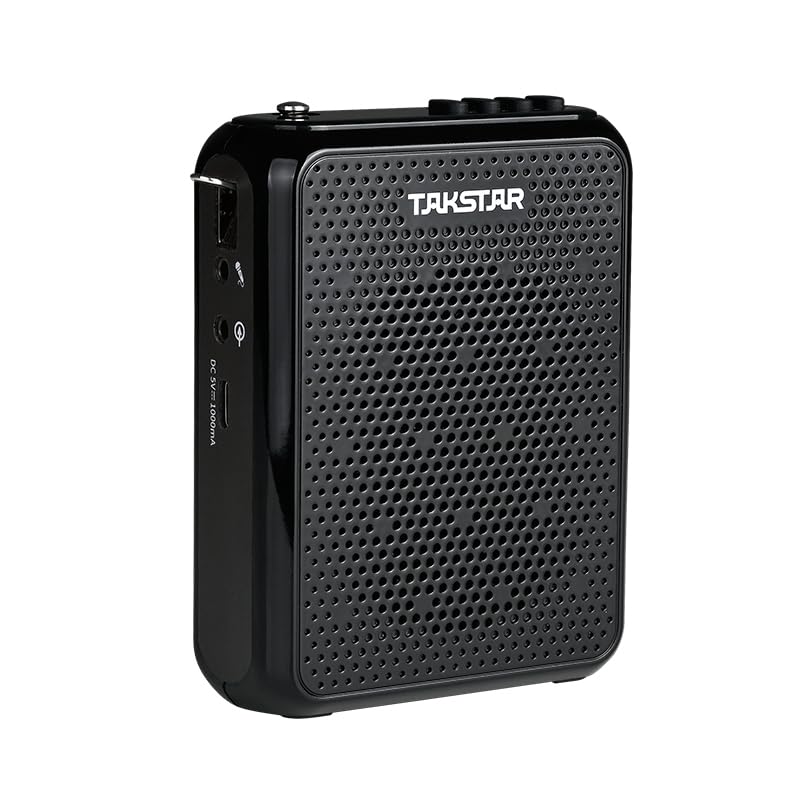 Side view of Takstar E300W Voice Amplifier showing ports