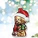 Glass Bear Ornaments – Blown Glass Christmas Ornaments, Set of 2