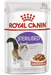 ROYAL CANIN Ração Úmida Sachê Sterilised - Gatos Adultos castrados, Pedaços Ao Molho, 85g