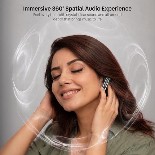 Image of Ear Buds Wireless | Buds with 50H Music Time | 13mm Bass Drivers | ANC Noise Cancellation with 35DB | Fast Charger Type C Support | Light Weight & Portable | Bluetooth V6.0 | Black | Zen Z3