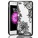 iPhone 7 Plus Case,iPhone 8 Plus Case,HUIYCUU Henna Lace Flower Slim Fit Case Soft Border Matte Hard Back Cover Girls Paisley Datura Design for iPhone 7 Plus / iPhone 8 Plus 5.5 inch ,Black Mandala