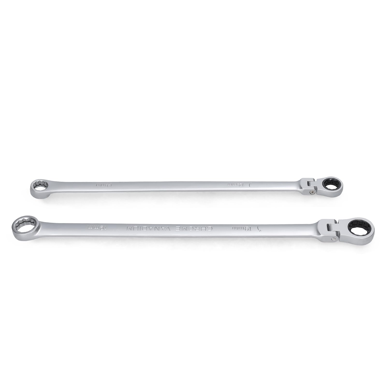 Zestaw Kluczy Grzechotkowych z głowicą martwą 14 Mm Zestaw Tulei Kluczy Grzechotkowych 19 Mm do Napraw Samochodowych Narzędzi konserwacyjnych. (Zestaw kluczy grzechotkowych z regulowaną)