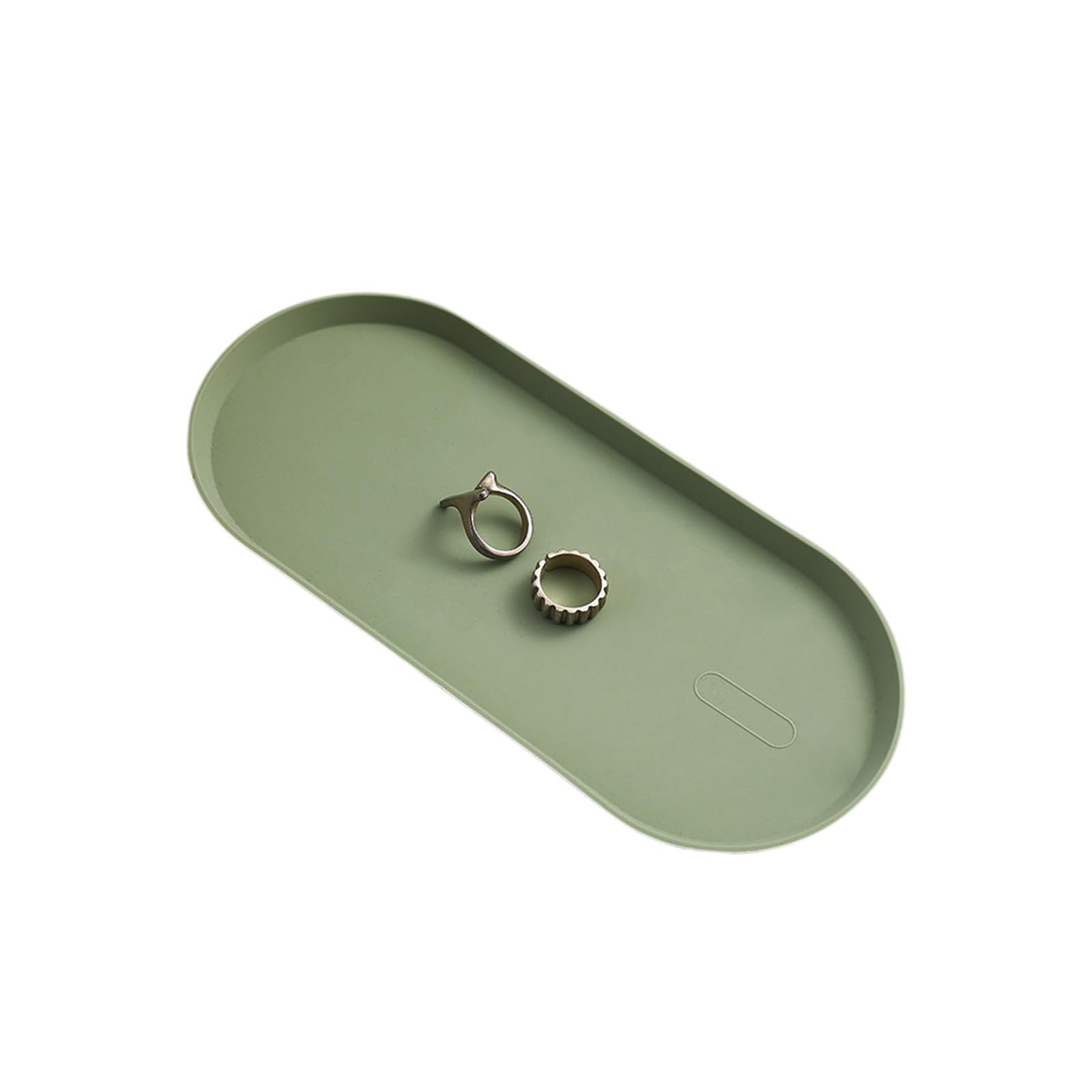MultiBey Silicone Bathroom Vanity Tray, 22x10x2cm Soft Green