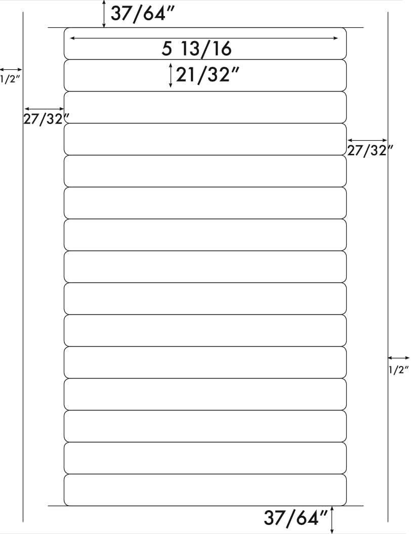 1,500 Label Outfitters Printable VHS Video Tape Spine Labels, Laser and Inkjet Printer
