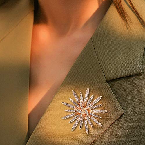 Image of Pearl Diamond Brooch Pins for Dress Sweater Scarf, Wedding Party Decoration Birthday Christmas Gift