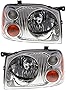 Garage-Pro Headlight Assembly Compatible with 2001-2004 Nissan Frontier Halogen, Base/XE Models, Set of 2, Driver and Passenger Side, Clear Lens