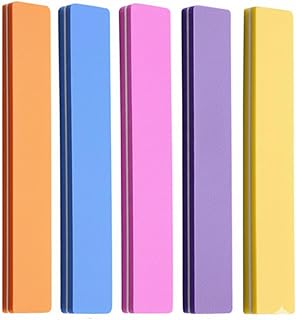 مبرد أظافر مزدوج الجوانب قابل للغسل بدرجة خشونة 100 و180 حبيبة لأظافر جل الاكريليك الطبيعي، تصميم متعدد الألوان