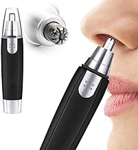 KHUSHAL 3-in-1 Electric Nose & Ear Hair Trimmer for Men & Women - Eyebrow & Facial Hair Trimmer – Painless Dual-Edge Blades for Precise Trimming Grooming Tool (Black)