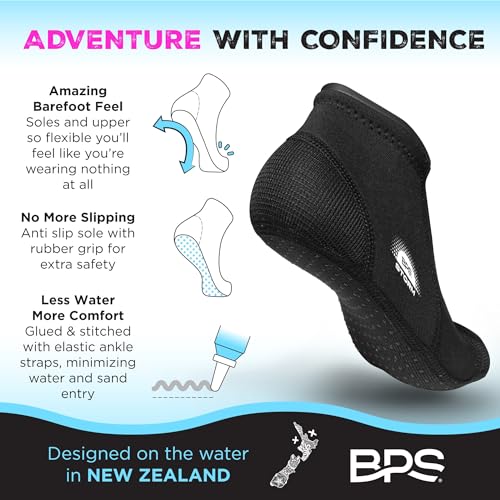 Image of BPS 'Aqua Series' 3mm Neoprene Water Socks for Sand, Beach, Soccer, Volleyball, Wetsuit Booties