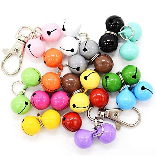 Barleygoo 30 Pack Pet Cat Dog Collar Bells For Potty Training, Colourful Cat Charm Bells For Collars Necklace Pendant Candy Colors #TOP1