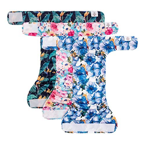 Image of CuteBone Washable Dog Diapers Female No Tail Hole 3 Pack Reusable Doggie Period Training Pants for Docked-Tail Frenchie French Bulldog Boston Terrier Without Tail WWD04S