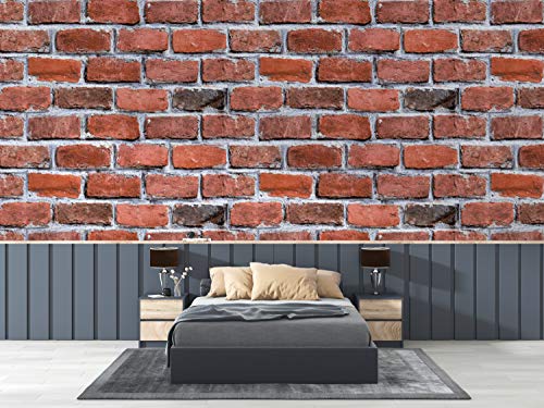 Image of DWELLSINDIA Rough Bricks Self Adhesive Peel and Stick PVC Wallpaper Waterproof, Scratch Resistant, Laminated (41x244 CM, Natural, Matt)