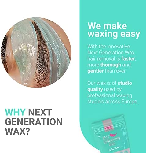 Next Generation Wax Aloe Vera | Professional Hot Wax Beads 800g | Stripless Hard Beans | Hair, Face, Bikini & Body Removal Waxing Pearls | Nose Wax | Eyebrow Wax | Wax Pellets for Sensitive Skin