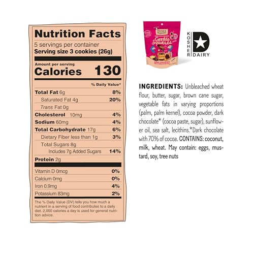 Image of Michel & Augustin Dark Chocolate Sea Salt Shortbread Cookies, 15ct Bag