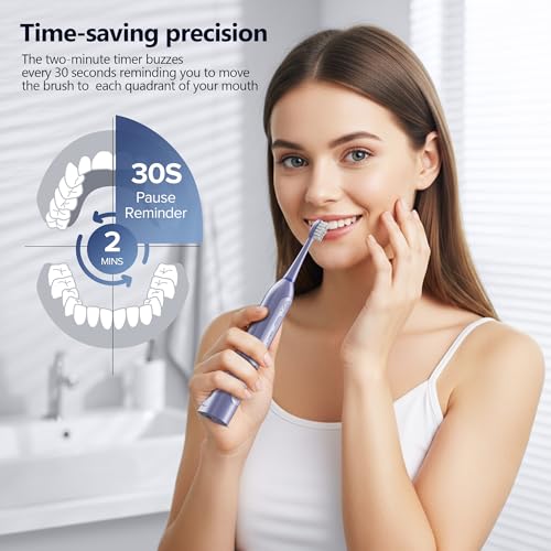 Image of Electric Toothbrush with Water Flosser Combo for Teeth Brushing & Flossing, Sonic Electric Toothbrush for Adults, Cordless Water Flosser for Home & Travel, Portable Travel Case Included
