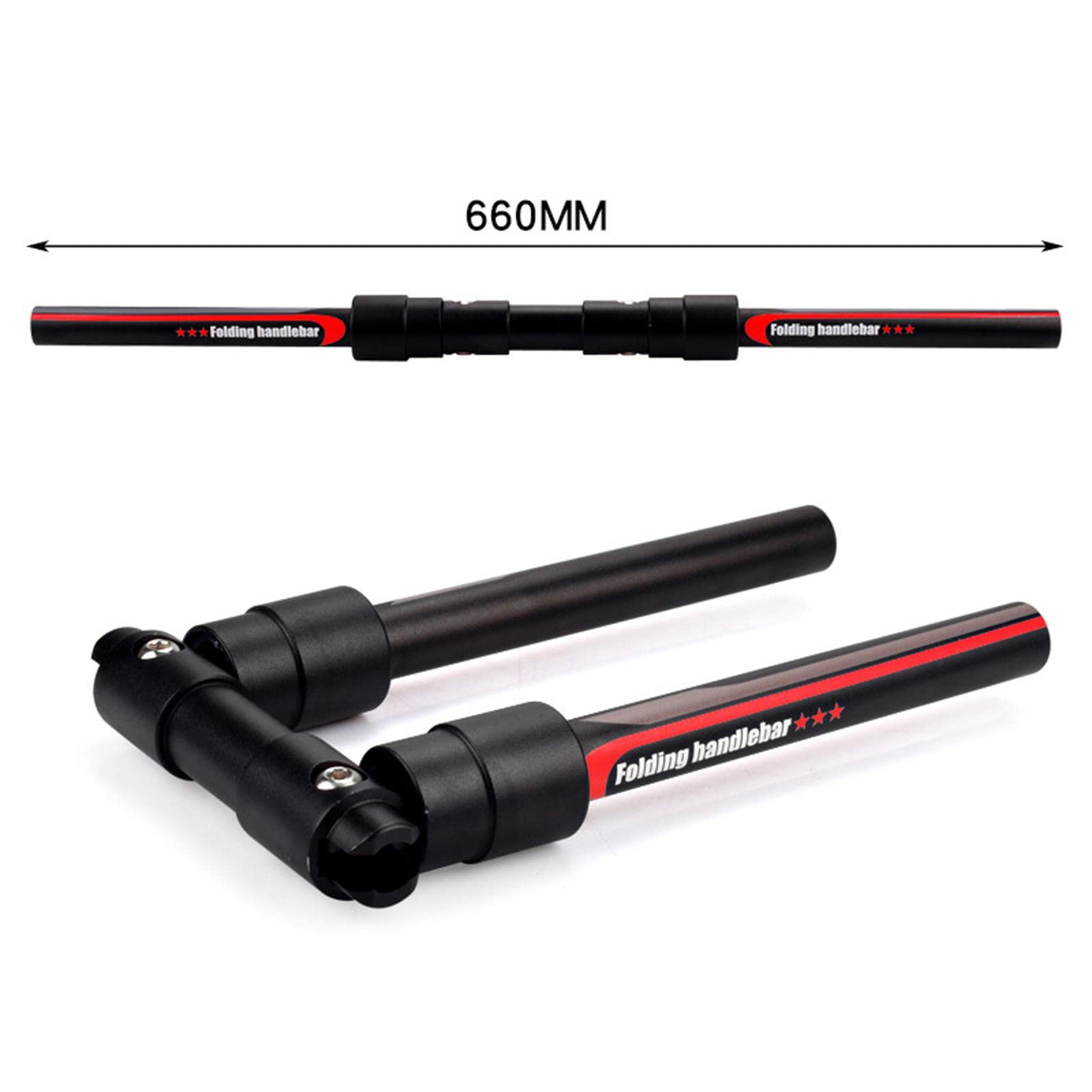 Guidon pliable pour vélo de course et scooter Rouge 660 mm