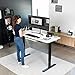 VIVO Electric Dry Erase 60 x 24 in Standing Desk, Memory Height Adjustment, 1B Series, Whiteboard Top Black Frame, DESK-KIT-1B6WE